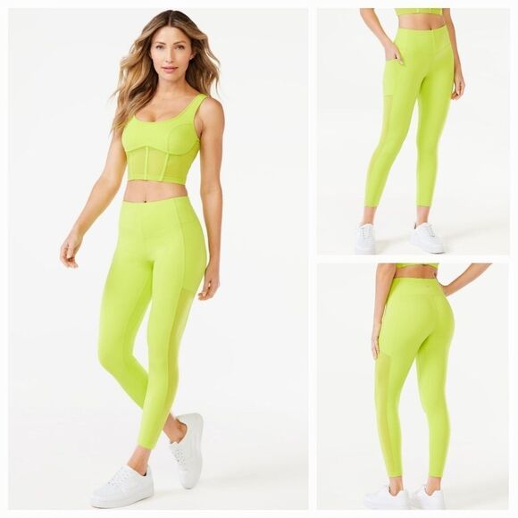 🔸️NWT Sofia Lime Punch High Waist Corset Pants Medium - Picture 1 of 15
